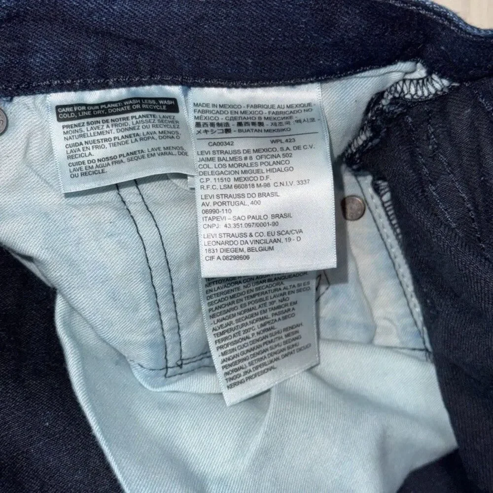 Levi's 501 CT Dark Wash Jeans Men 36x34 Straight Taper Button Fly NWOT